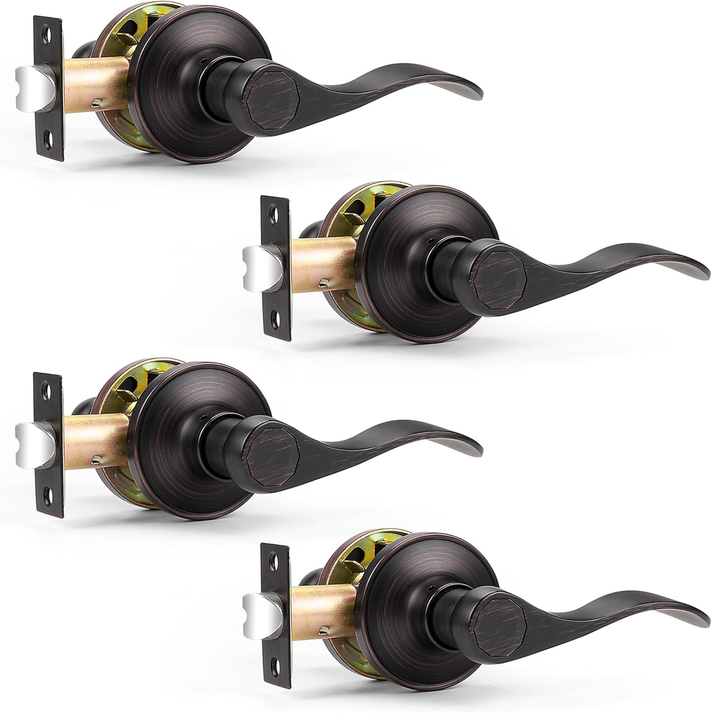 Probrico Passage Door Levers in Oil Rubbed Bronze for Interiors