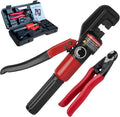 Hydraulic Crimping Tool and Cable Cutter - Durable Swaging Kit