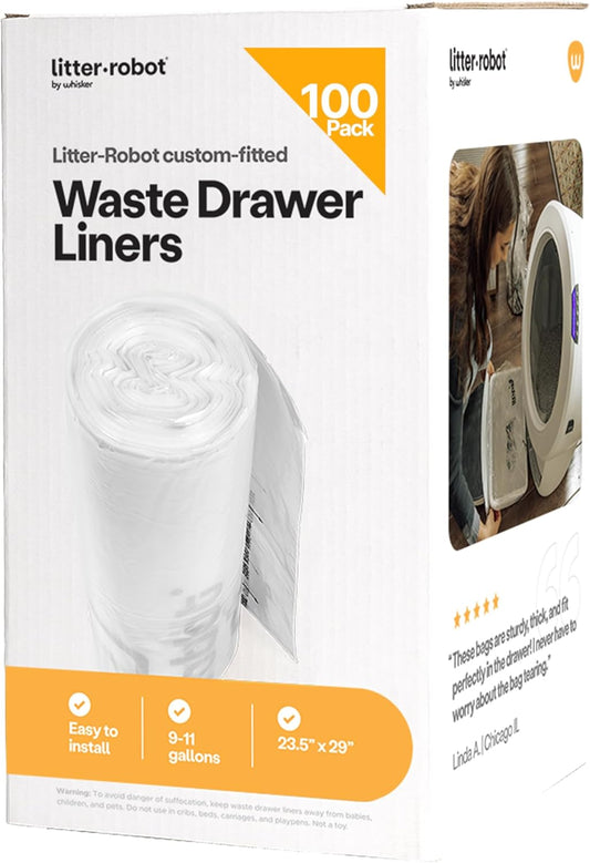 Whisker Litter-Robot Drawer Liners - Custom Fit, 100 Pack