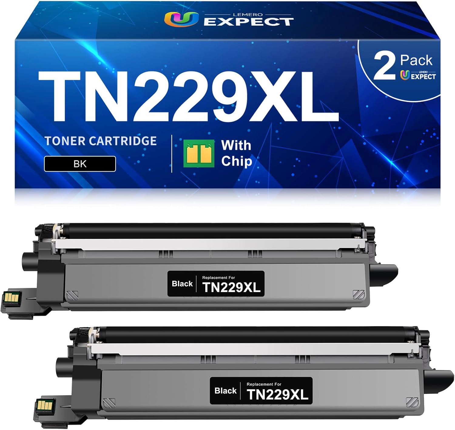 High Yield TN229XL Black Toner Cartridges for Brother Printers