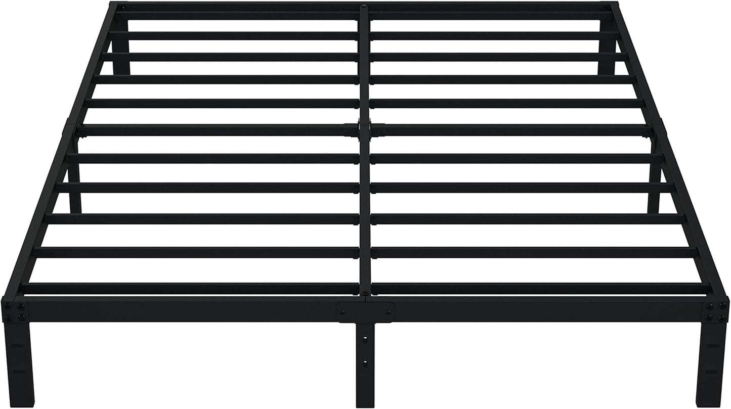 Heavy Duty Metal California King Bed Frame with Steel Slats