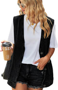 Chic Oversized Jean Jacket for Women - Long Denim Vest Style