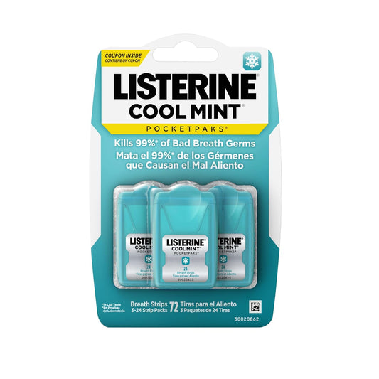 Listerine Cool Mint PocketPaks Breath Strips for Fresh Breath