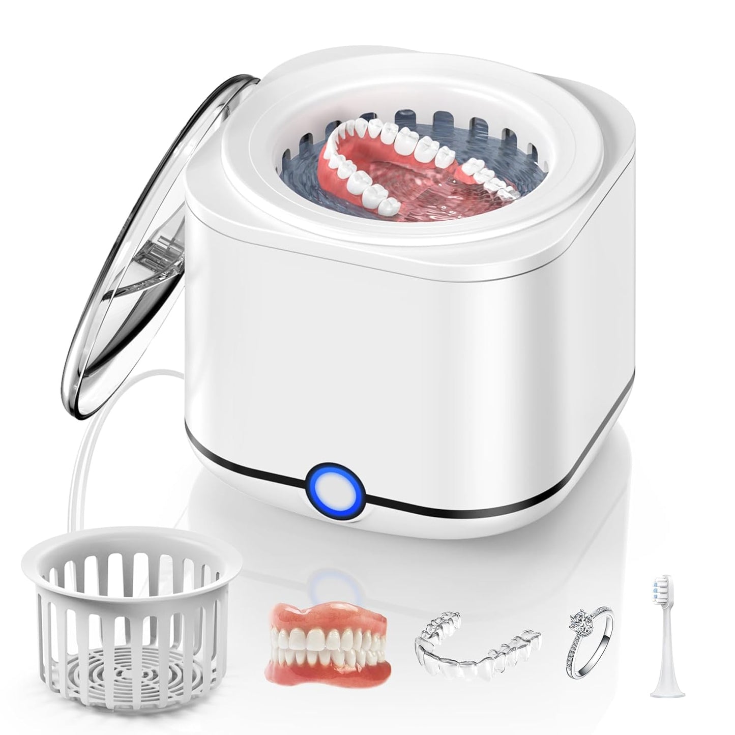 Ultrasonic Retainer Cleaner for Dentures, Jewelry, and More