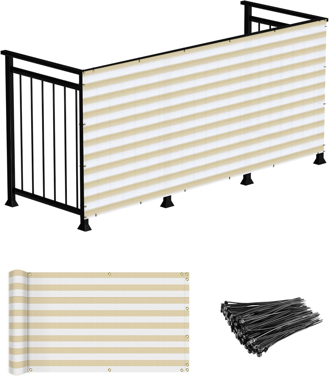 3ftx50ft Deck Balcony Privacy Screen for Outdoor Spaces