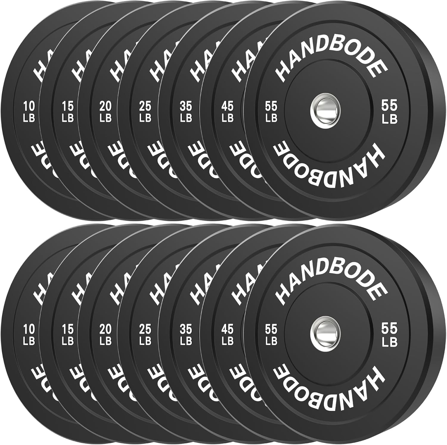 Bumper Plates 2-Inch Olympic Weight Plate Set for Home Gym