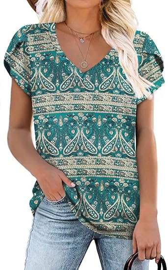 CATHY 2023 Womens Summer Tunics Short Sleeve Casual T-Shirts