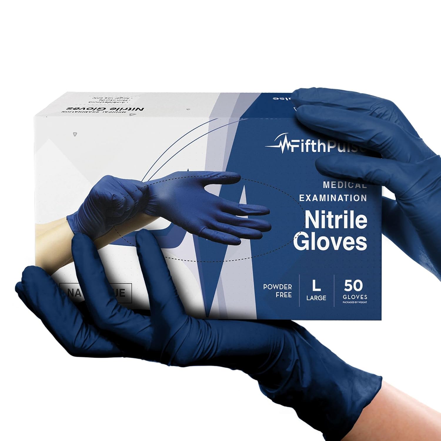 Navy Nitrile Gloves Large: Powder-Free, Medical-Grade Protection