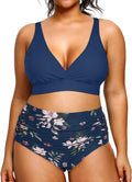 Plus Size Bikini High Waisted Swimsuits Two Piece - Tummy Control very