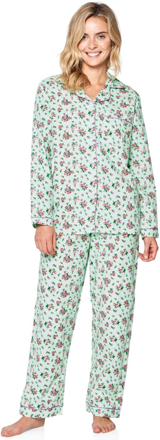 Casual Nights Women's Flannel Long Sleeve Pajama Set for Comfort