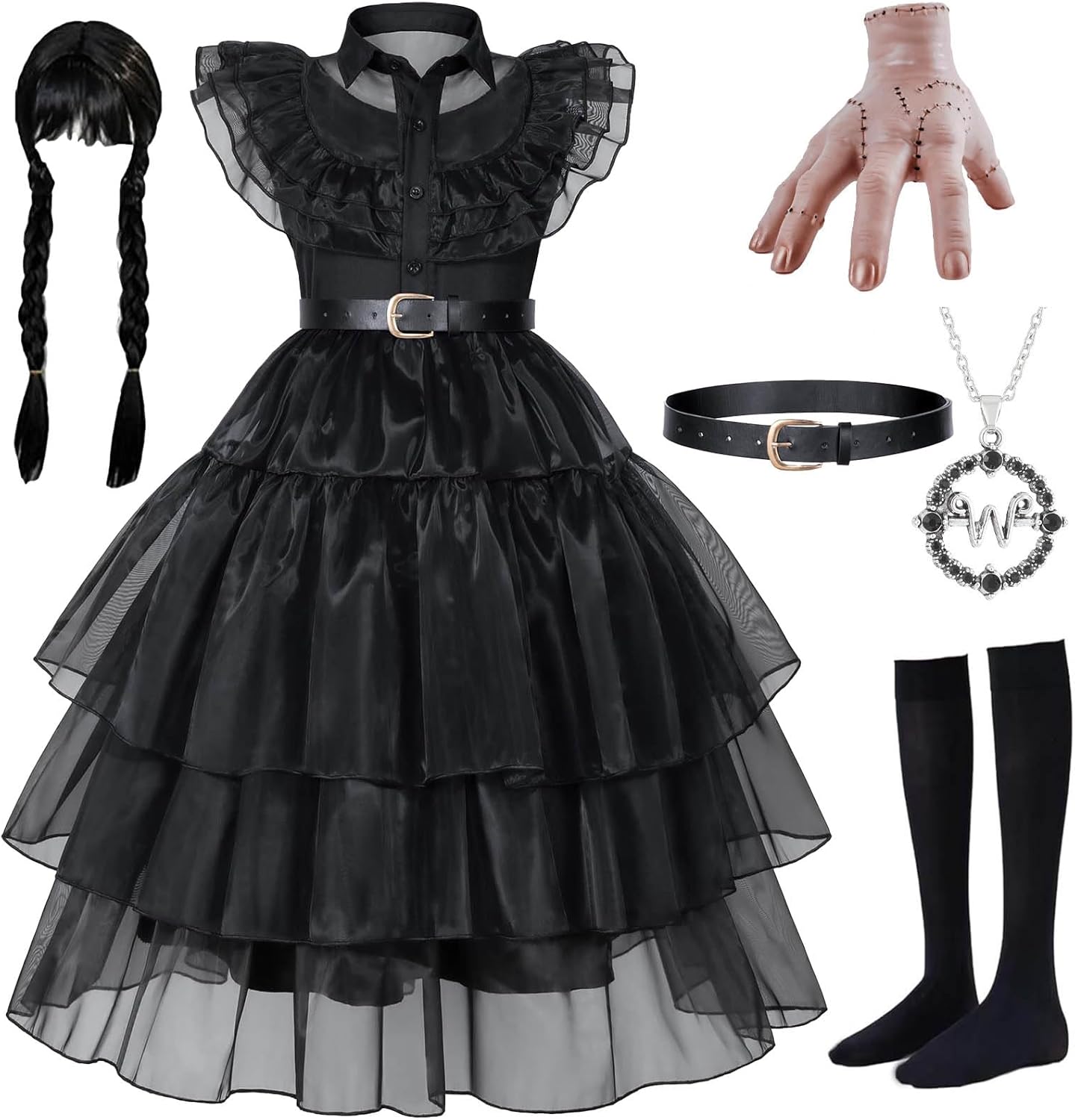 Black Costume Dress for Kids - Perfect for Halloween Cosplay