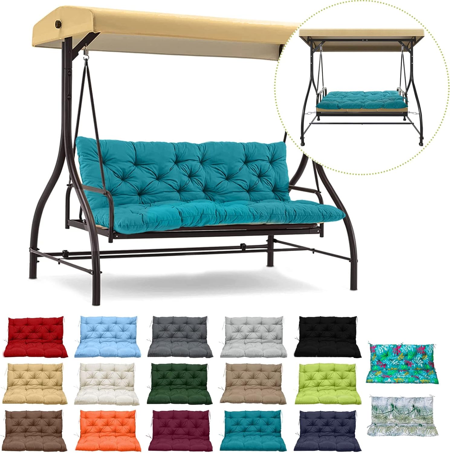 Swing Replacement Cushions with Backrest for Comfort and Style