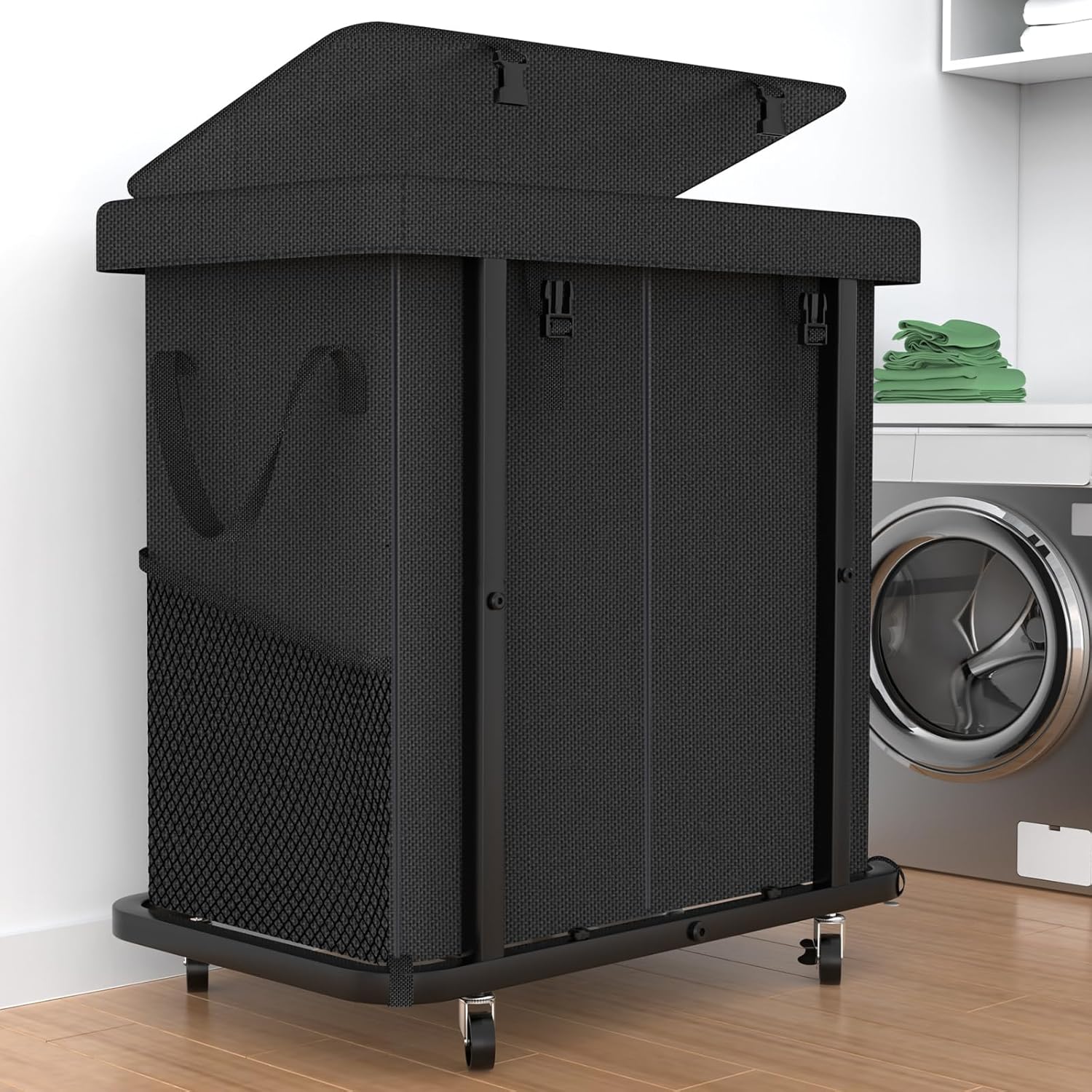 High Grade 50 Gal Rolling Laundry Basket with Wheels for Home
