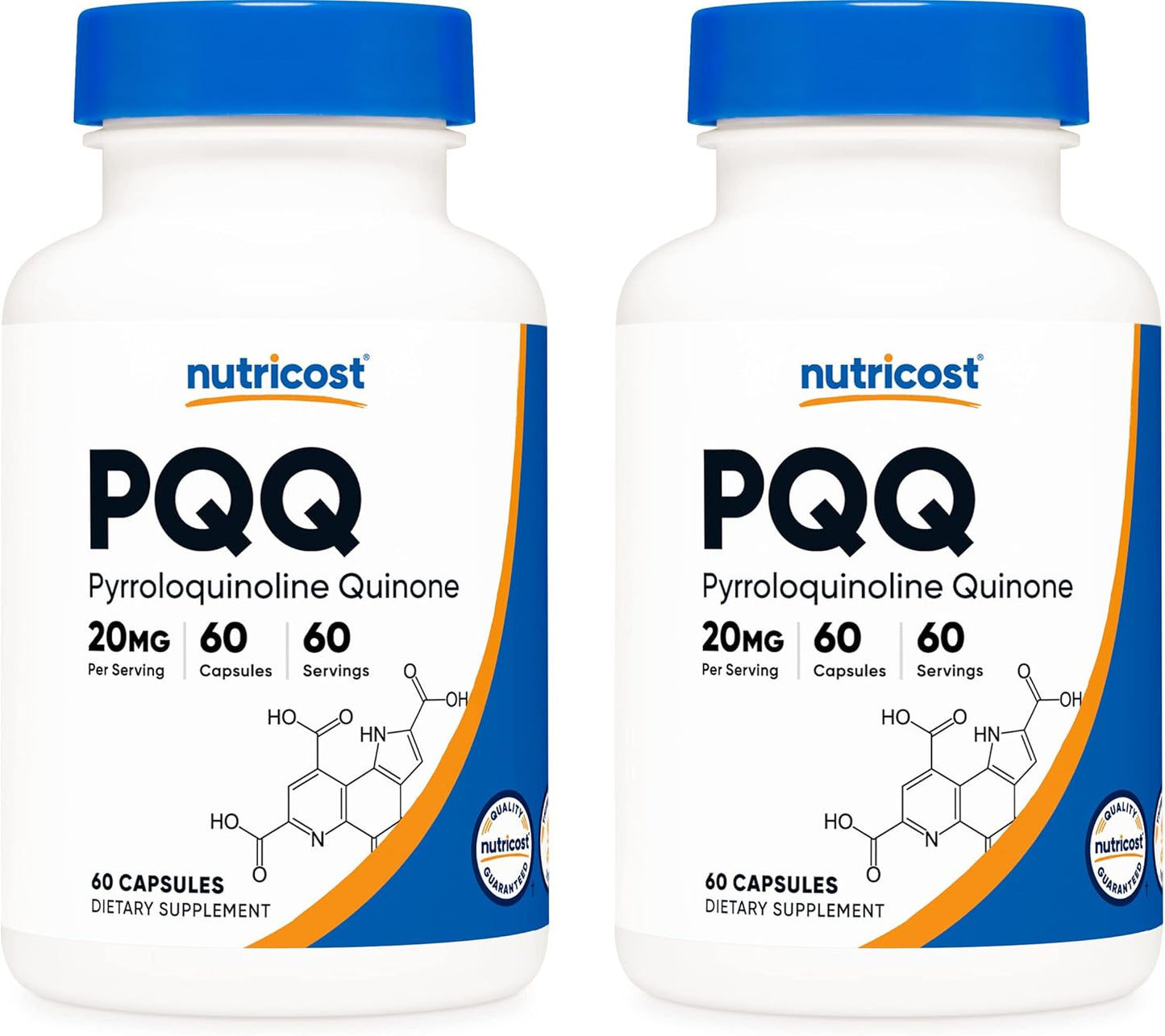 Nutricost PQQ 20mg Capsules - Non-GMO, Gluten Free Supplement