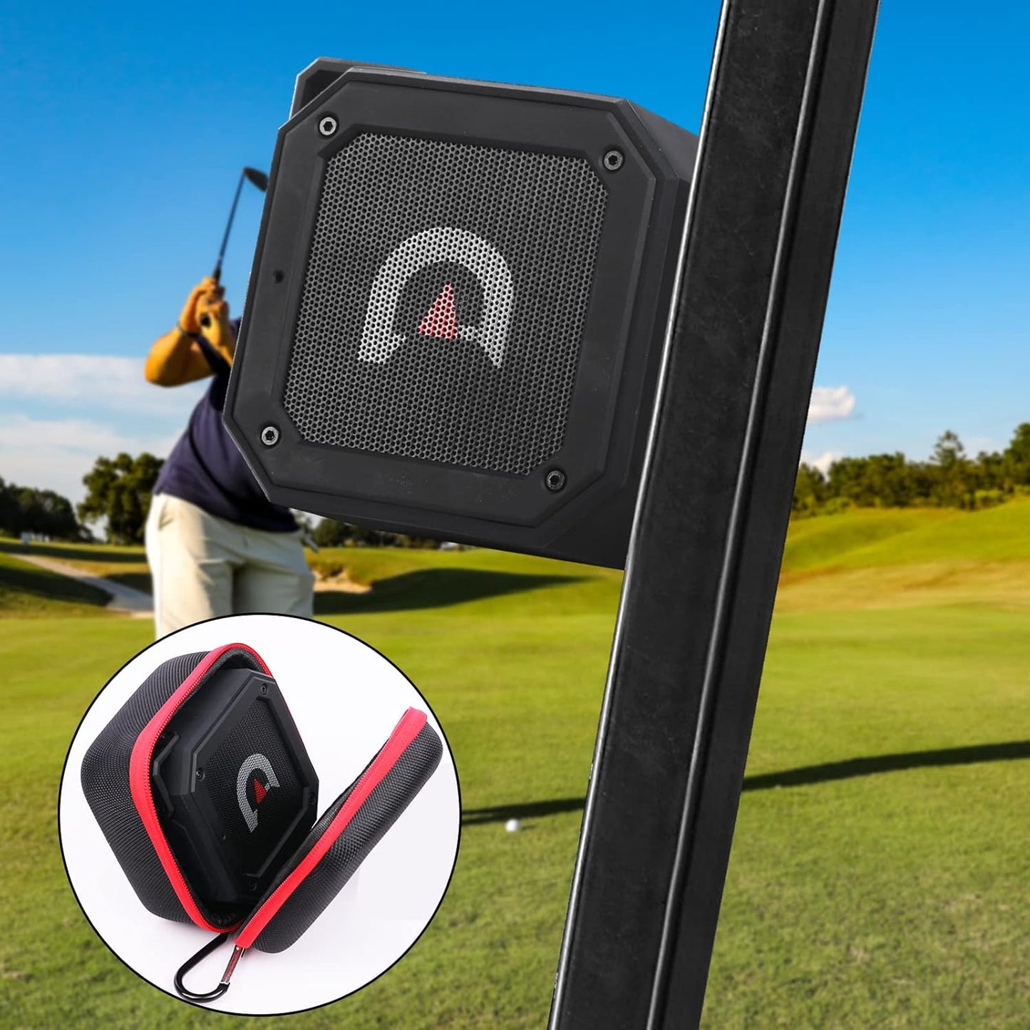 Golf Speaker: Loud Bass, 20H Play, Waterproof, TWS