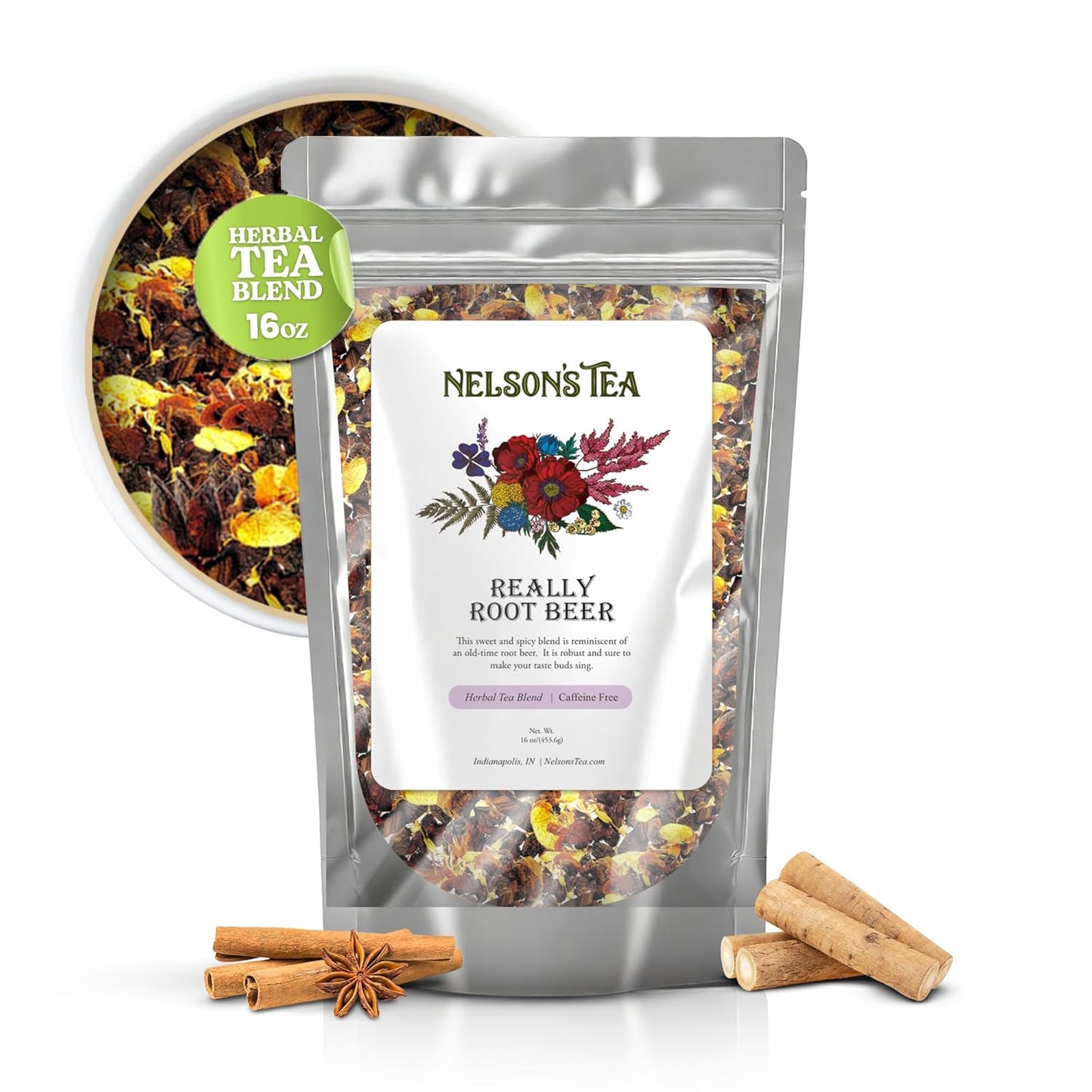 Nelson's Tea Really Root Beer - Sarsaparilla Herbal Tea Blend