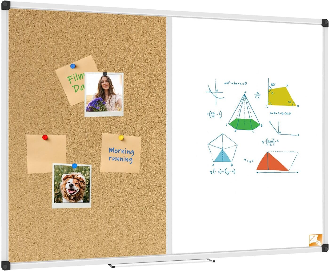XBoard Magnetic Whiteboard 36 x 24 - Combo Board for All Needs