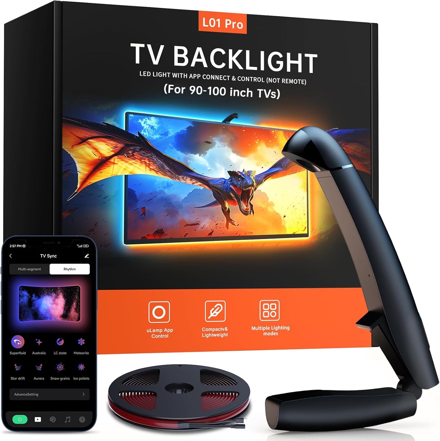 FFJ TV Lights for Immersive Viewing Experience with Smart Control