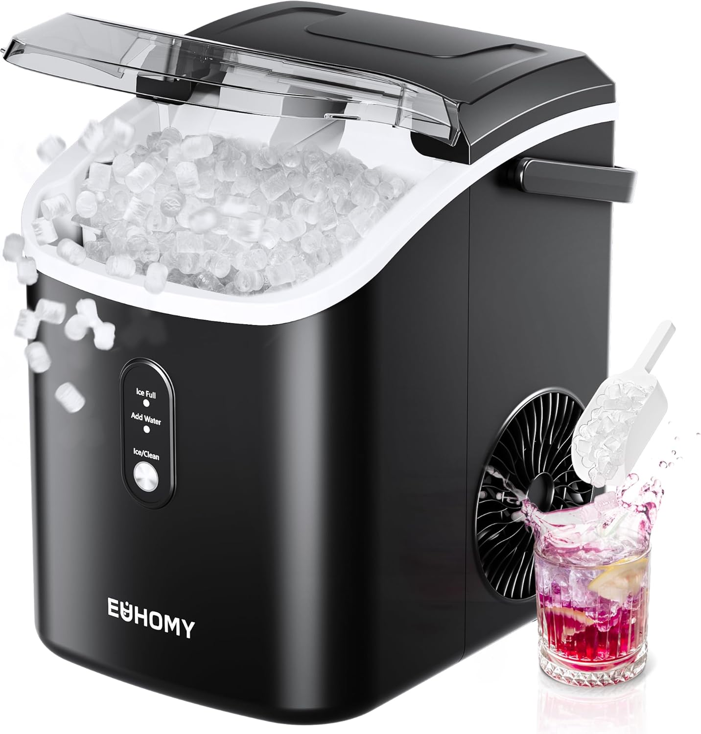 Fast Ice, Anywhere! EUHOMY Portable Nugget Ice Maker