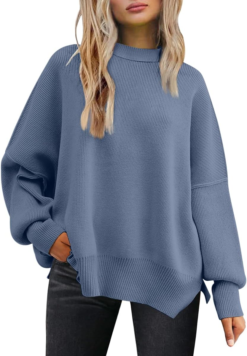LILLUSORY Women's Oversized Batwing Sweaters for Fall Fashion