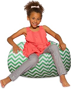 Posh Creations Bean Bag Chair for Kids and Adults, Chevron Style