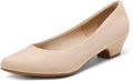 DREAM PAIRS Women's Mila Low Chunky Heel Pumps - 1.5in Comfortable