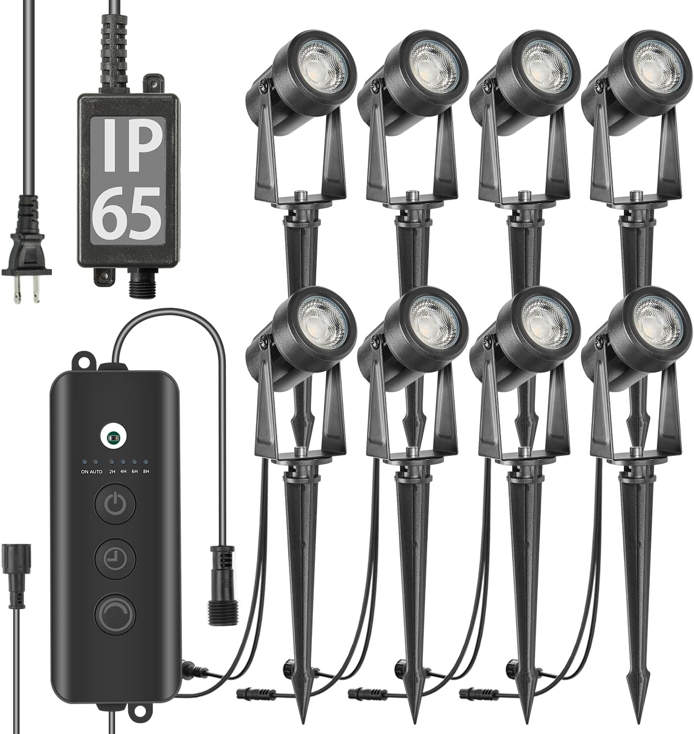 SUNTHIN Outdoor Landscape Lighting with Dusk to Dawn Sensor