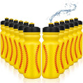 Nitial 12 Pack Softball Water Bottles 20 oz - Team Sized Bulk Set