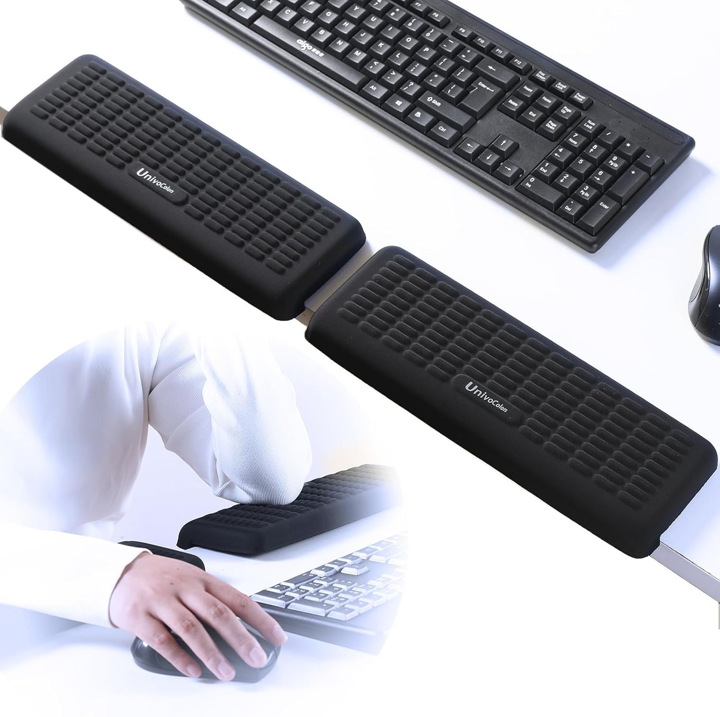 UnivoColors PostureUp L-Shaped Desk Wrist Rest for Comfort