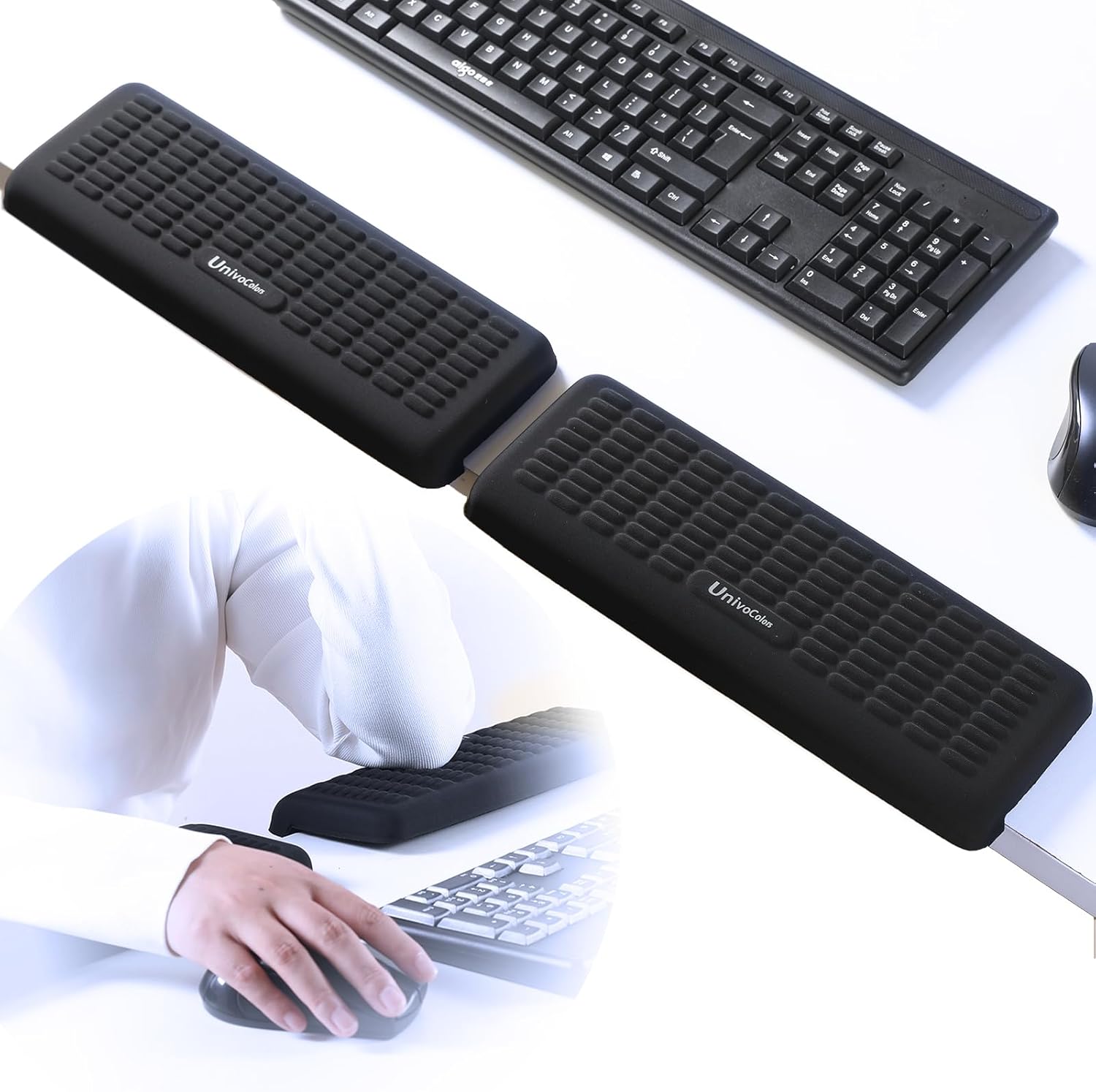 UnivoColors PostureUp L-Shaped Desk Wrist Rest for Comfort