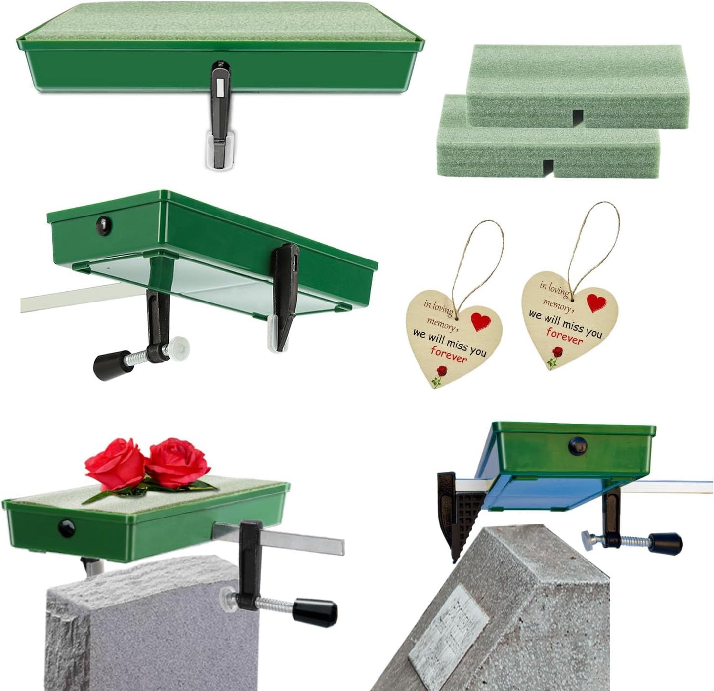Cemetery Saddles for Headstones - Durable Flower Holders