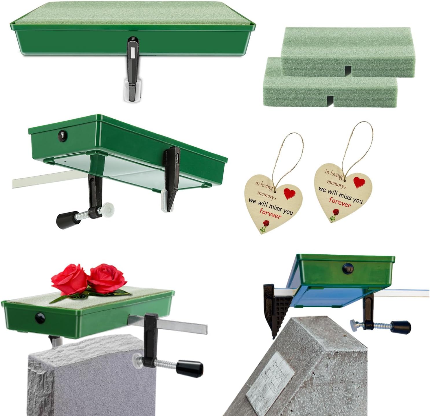 Cemetery Saddles for Headstones - Durable Flower Holders