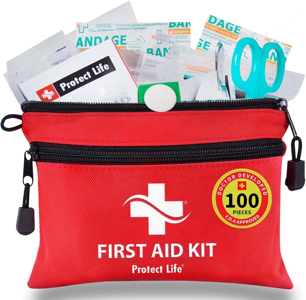 Compact 100pc First Aid Kit: Home, Travel, Emergency