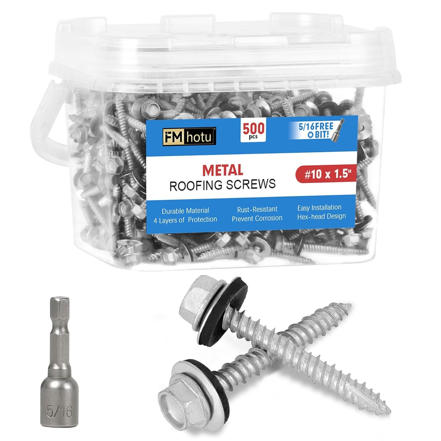 Metal Roofing Screws with Rustpert Coating for Durability