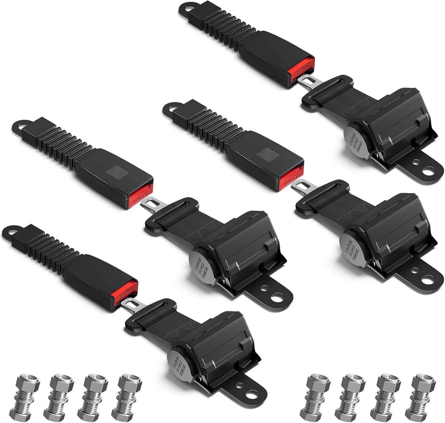 Golf Cart Seat Belts Kit for Club Car EZGO Yamaha - 40in Retractable