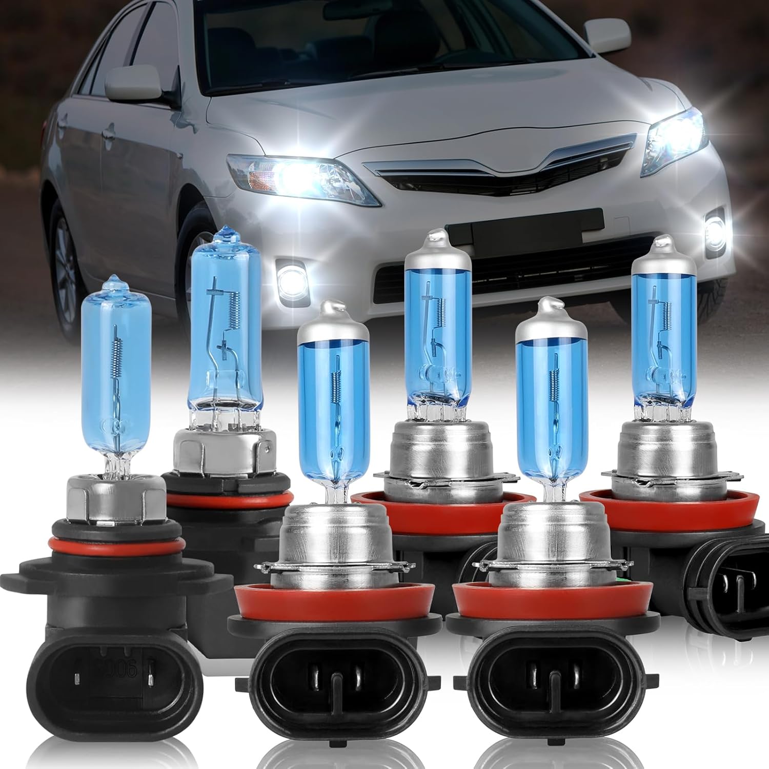 Fit 2007-2014 Toyota Camry Headlight Bulbs 300% Brighter