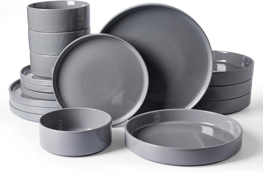 Famiware Nebula Dinnerware Set with Pasta Bowls for 4 People