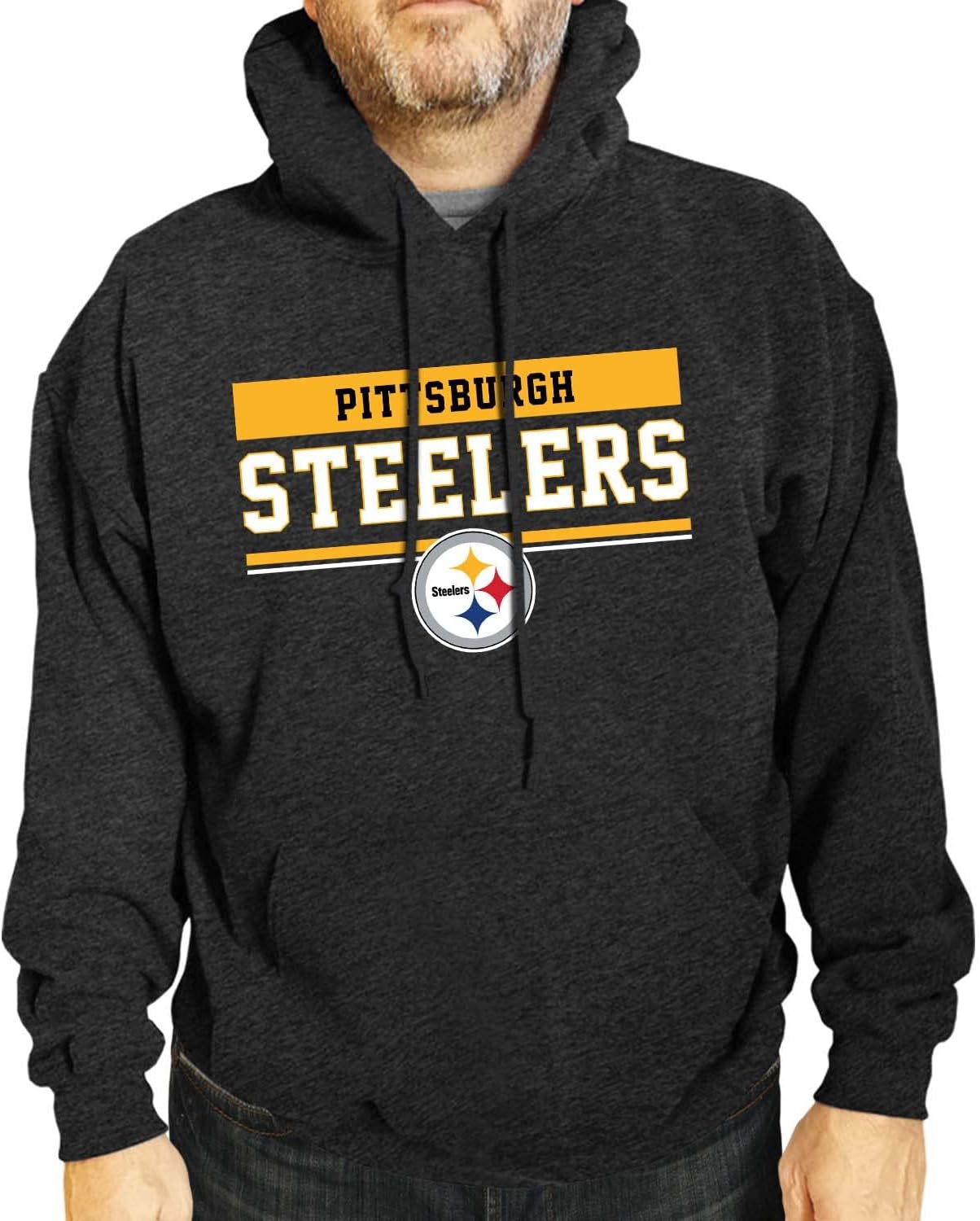 NFL Steelers Hoodie - Gameday Charcoal Sweatshirt for Fans