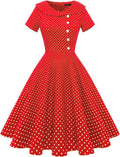 1950s Vintage Audrey Hepburn Style Cocktail Swing Dress (Style FR18)
