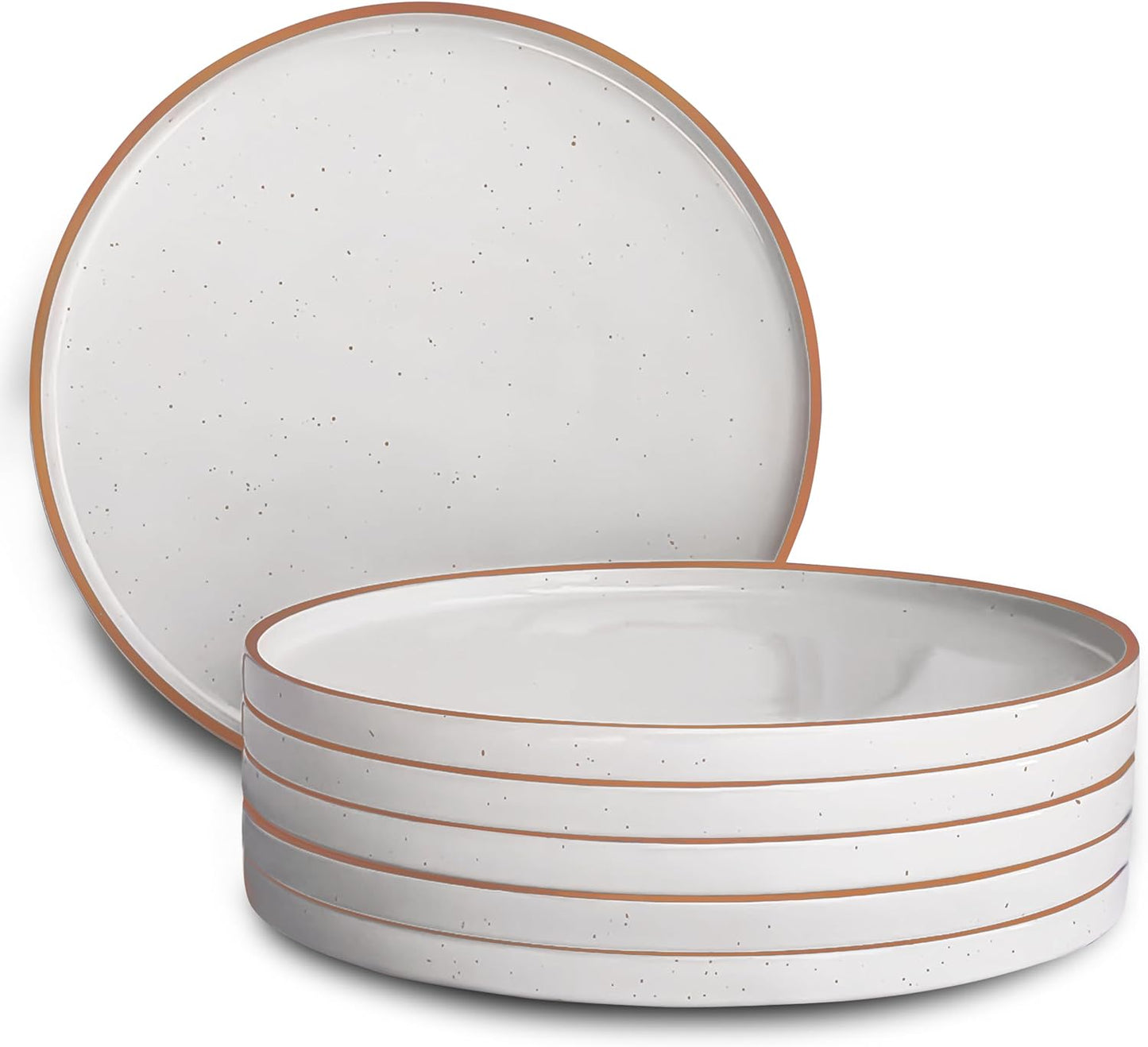Mora 10.5-inch Porcelain Dinner Plate Set of 6 - Scratch Resistant