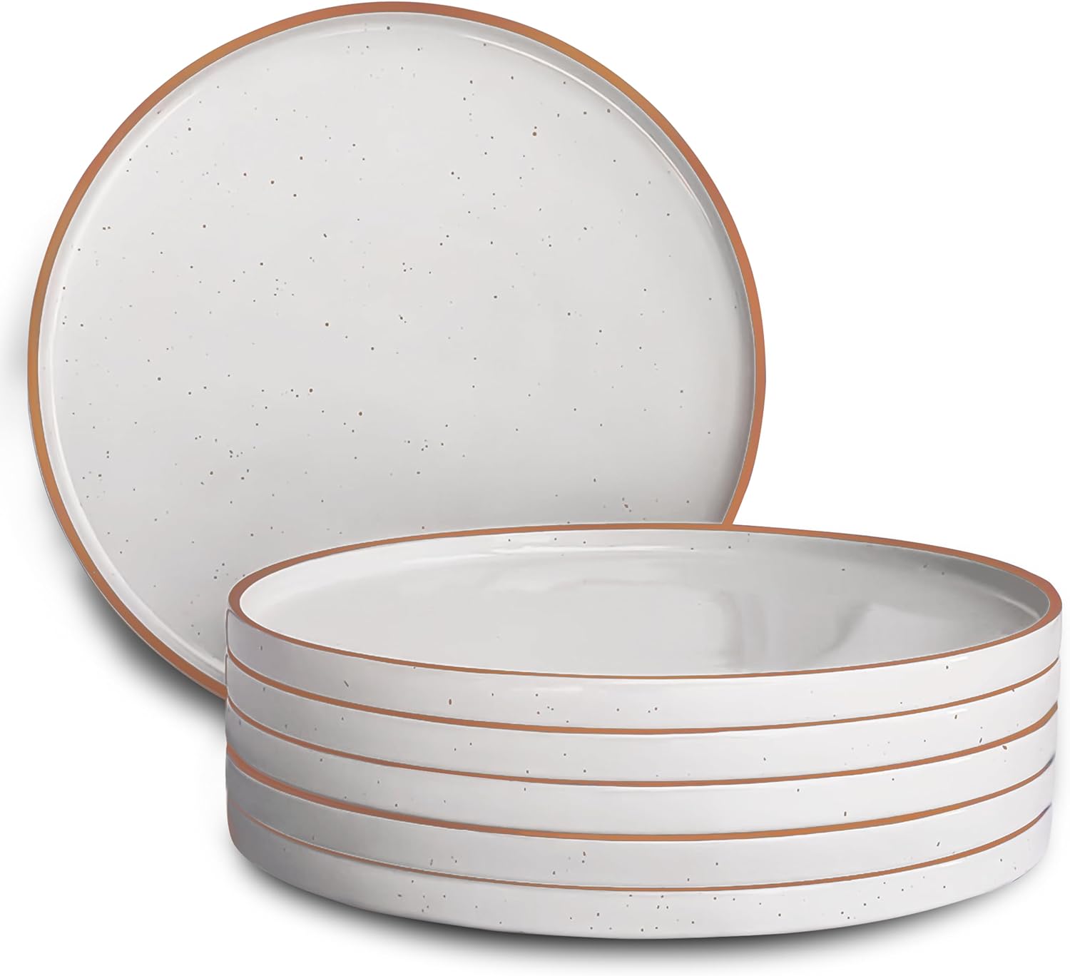 Mora 10.5-inch Porcelain Dinner Plate Set of 6 - Scratch Resistant