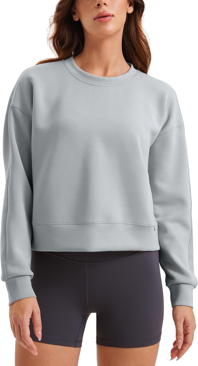 CRZ YOGA SoftAura Pullover Sweatshirt for Women - Chic Comfort