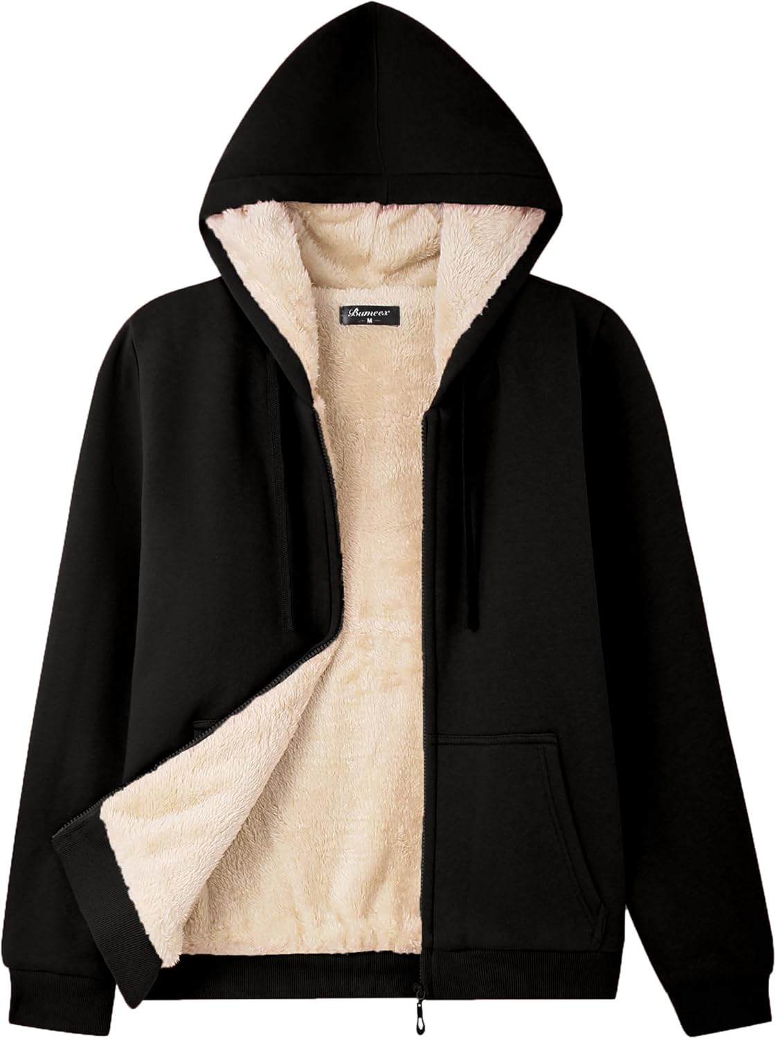 Women's Fleece Lined Zip Up Hoodie Jacket for Cozy Warmth