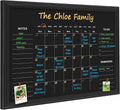 Magnetic Chalkboard Calendar for Family Planning and Organization