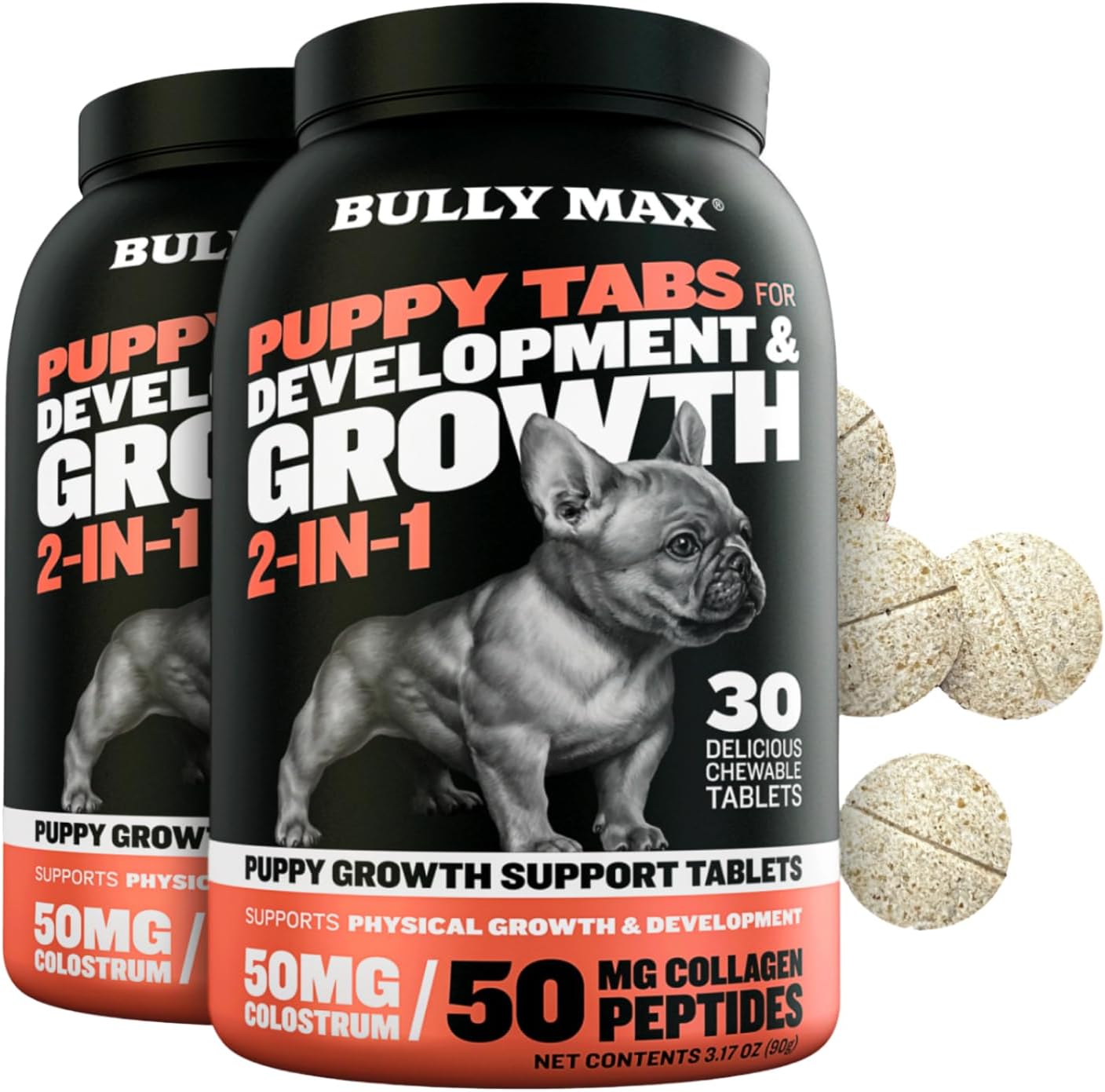 Bully Max 2-in-1 Puppy Vitamins for Growth & Development