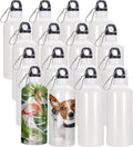 16 Pack Sublimation Aluminium Water Bottle 20oz - Blank White for Heat