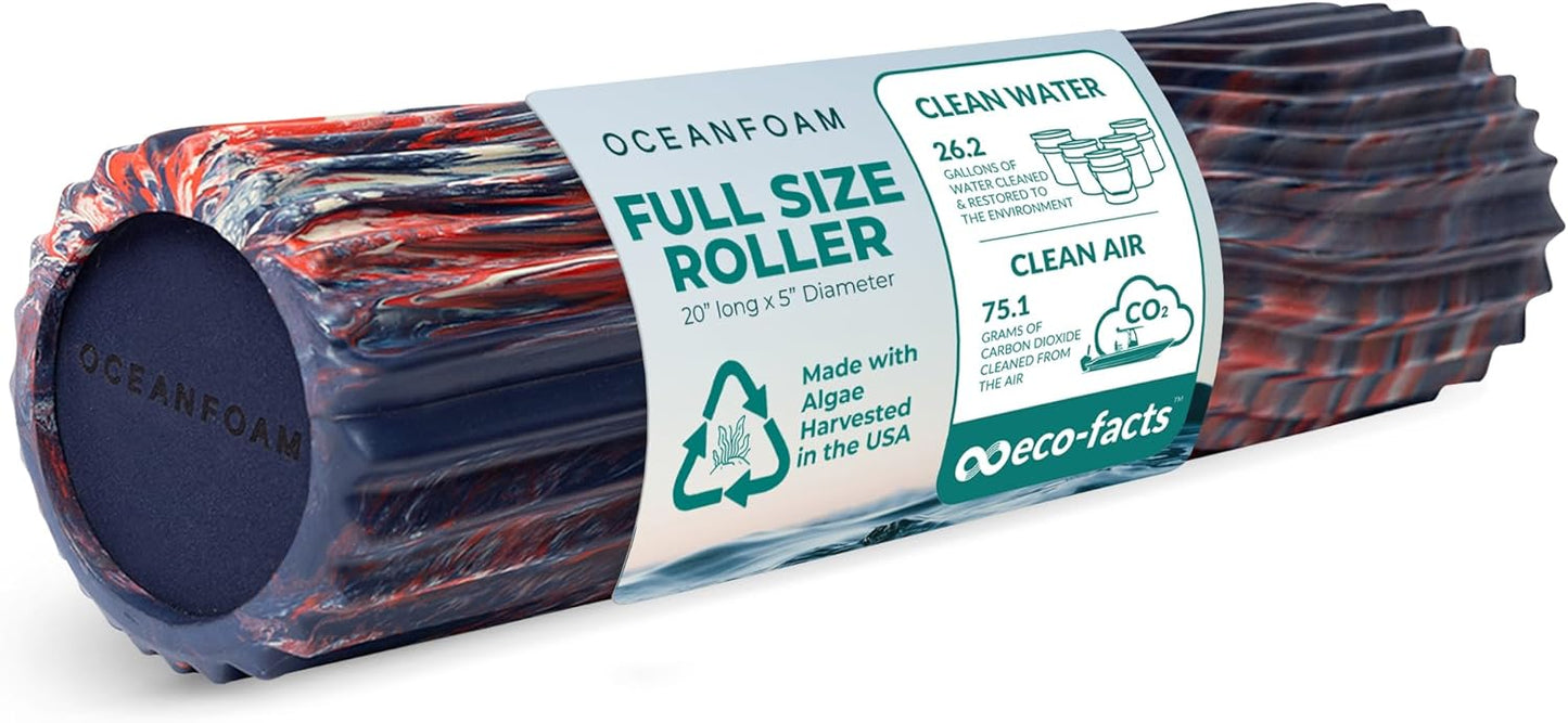 Oceanfoam Tidal Roller - Ergonomic Foam Roller for Muscle Relief