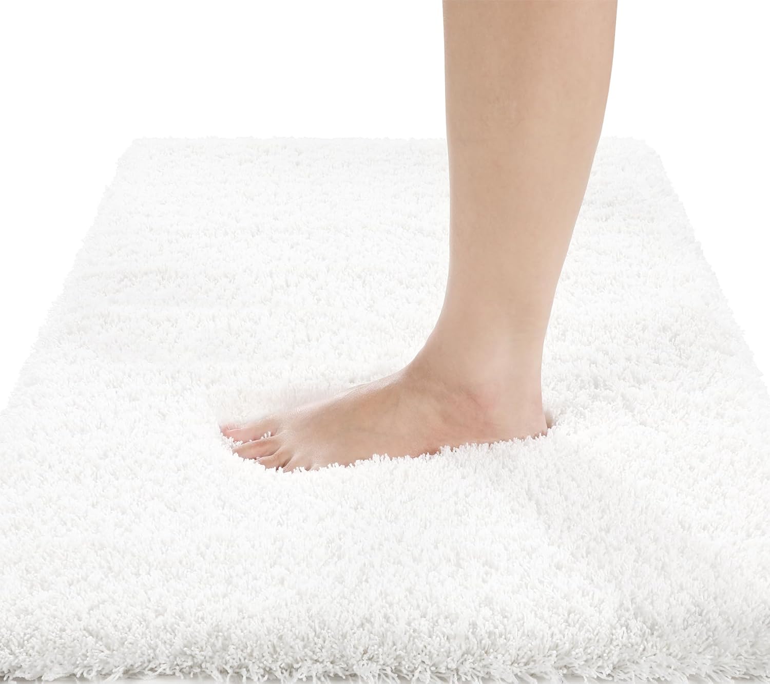 Yimobra Fluffy Plush Bath Rug - Super Soft Non Slip Microfiber