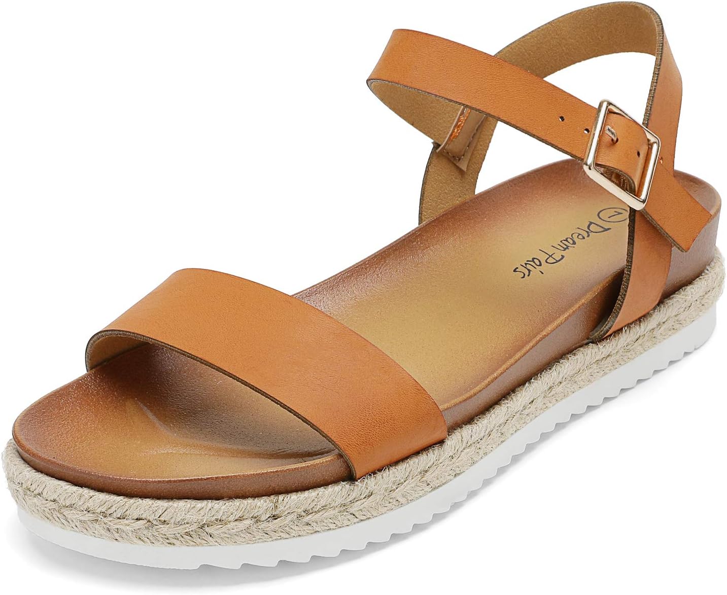 DREAM PAIRS Womens Open Toe Ankle Strap Flatform Wedge Sandals