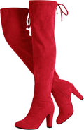 Thigh High Suede Over The Knee Boots for Women - 3.5in Heel